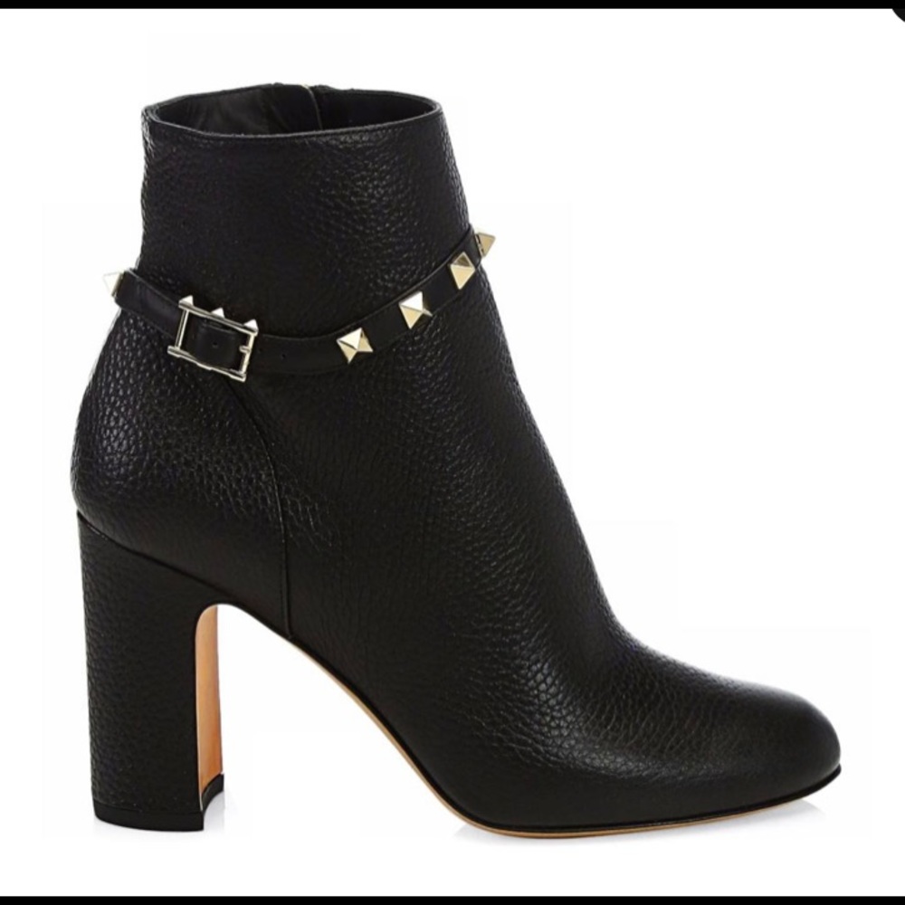 Valentino 90mm leather rockstud ankle booties